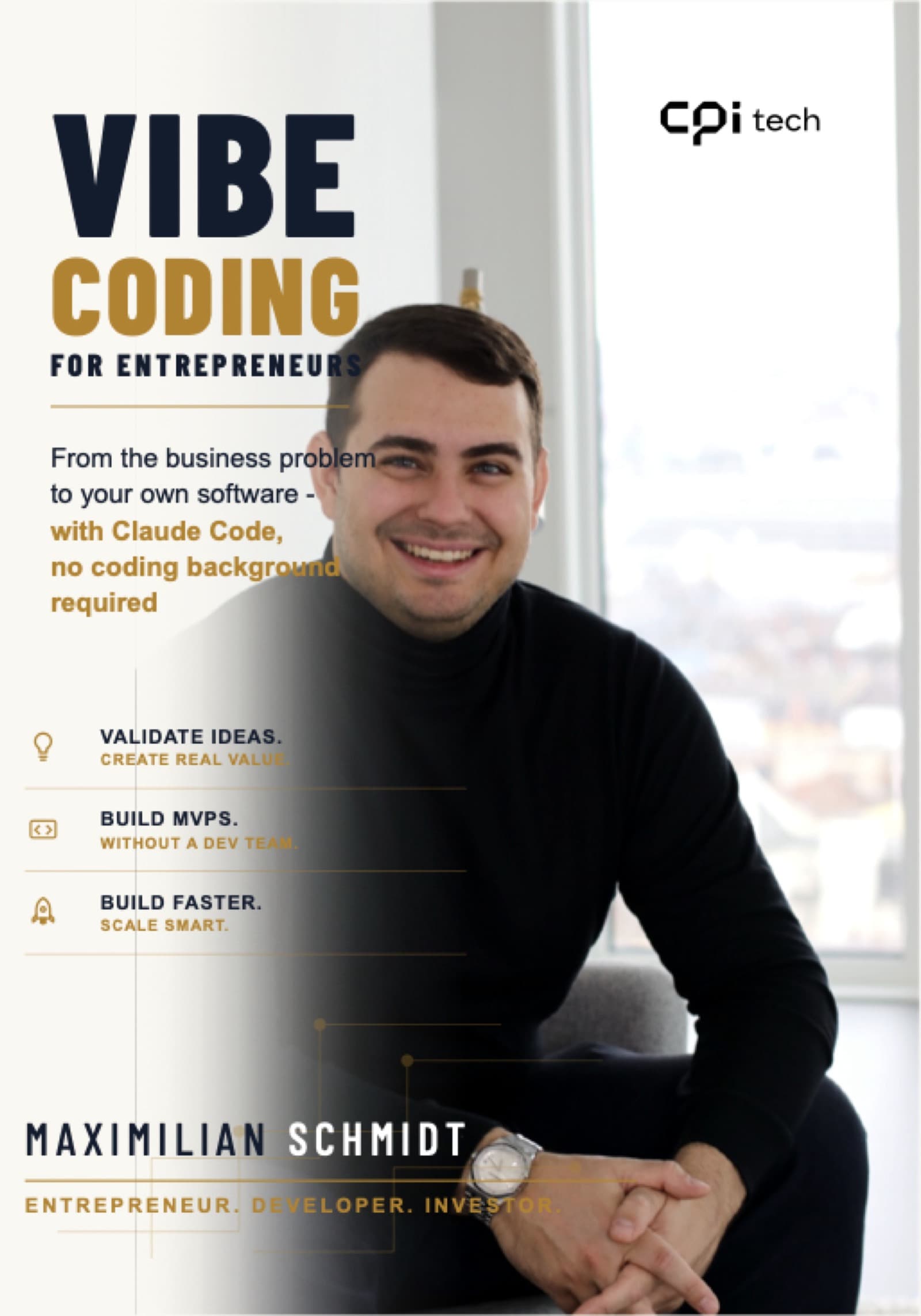 Vibe Coding for Entrepreneurs — hardcover book, front cover